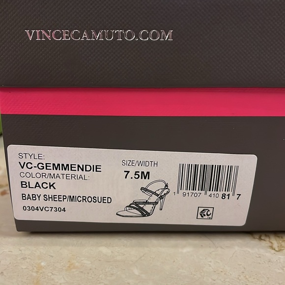 Vince Camuto gorgeous black stiletto. Size 7.5. New! Never worn. - Picture 7 of 7